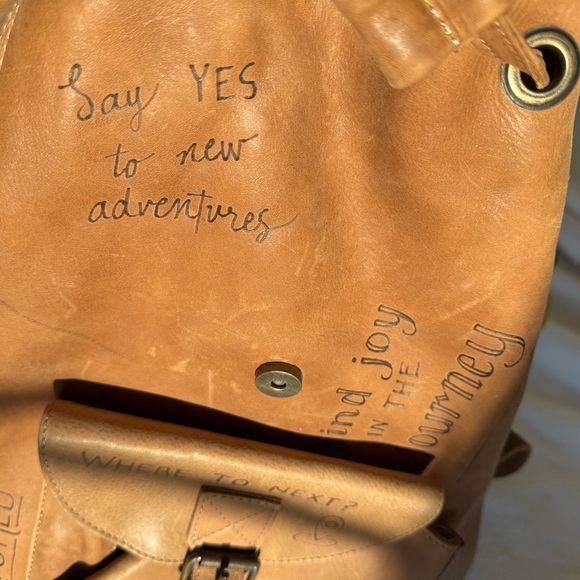 Leather travel backpack ONE OF A KIND - Picture 8 of 13